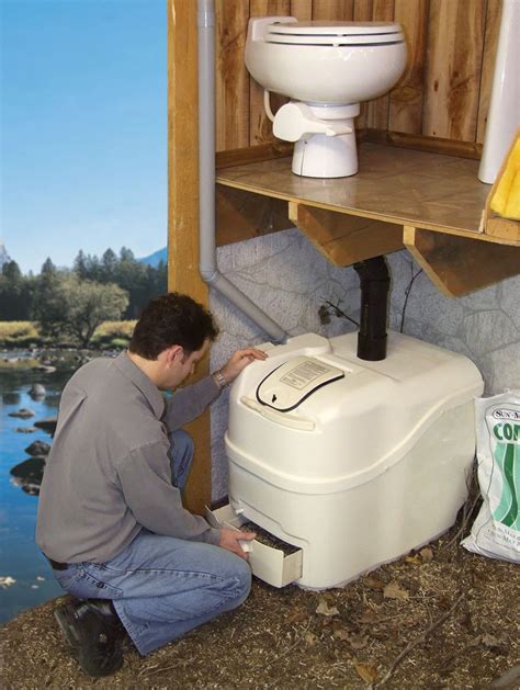 Sun Mar Composting Toilet Central Flush System Odor Free 1 Pint