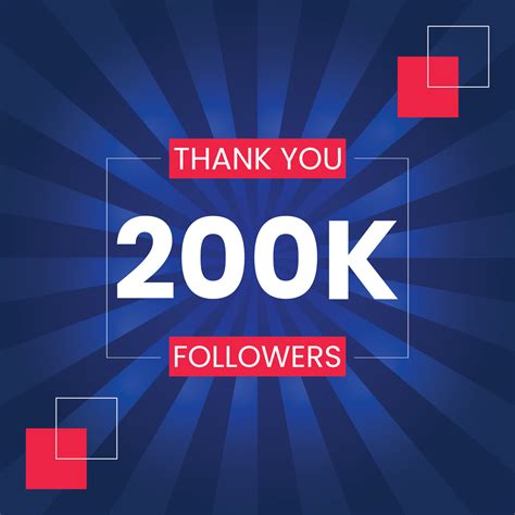 Thank You 200k Followers Vector Design Template 8241918 Vector Art At