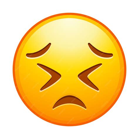 Premium Vector Top Quality Emoticon Confused Emoji Nonplussed Emoticon With Frowned Lips