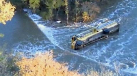Us School Bus Falls Off Bridge Into Creek Channel 4 News