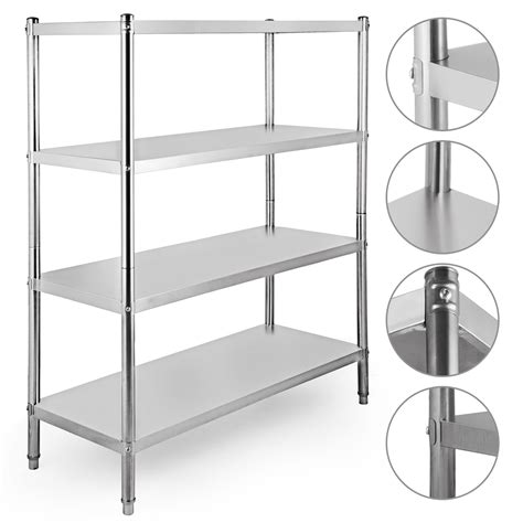 Once attached, simply slide the outer shell over the frame and it locks in place with no tools. Stainless Steel Shelving Units Storage Shelf 4 Tier ...