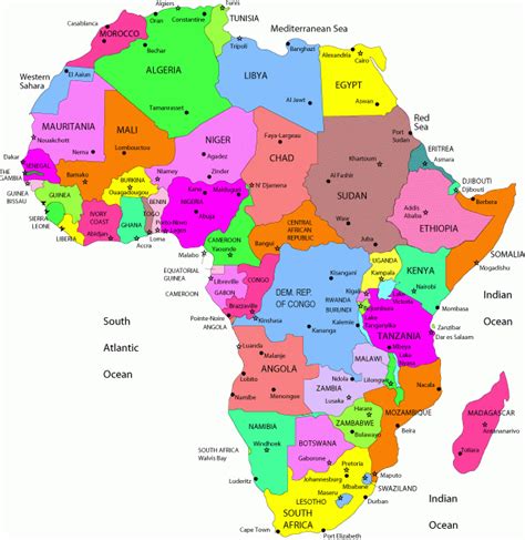 Mapa Africa Con Paises Y Capitales Imagui