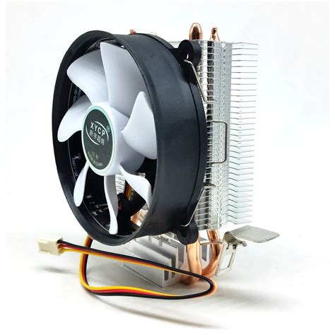 Silent 2 Heatpipes Radiator 90mm Cpu Cooler Fan Tdp 95w Aluminum
