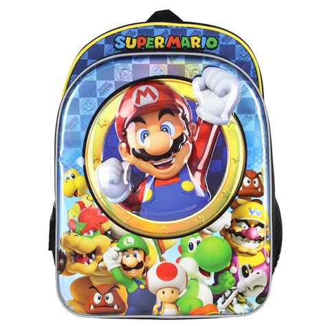 Nintendo Super Mario Bros All Over Character Molded Iridescent 16