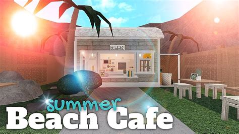 Another full pink cafe build again! bloxburg || summer beach cafe | ʚ build off w/laughing ɞ ...