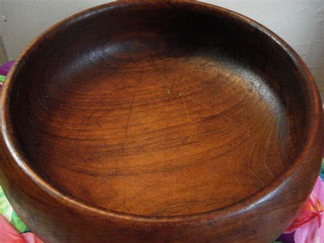 Vintage 60s Baribocraft Big Teak Dansk Danish Era Wooden Bowl Eames Mid
