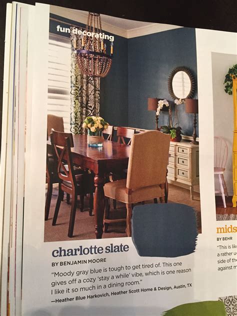 Charlotte Slate By Benjamin Moore January Hgtv Magazine Blue Gray