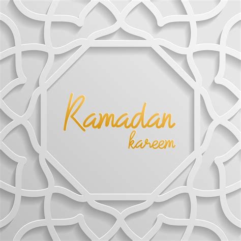 Premium Vector Ramadan Kareem Greeting Card Template Islamic