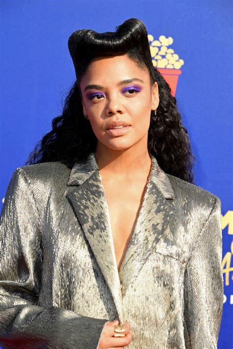 Best movies and tv shows. TESSA THOMPSON at 2019 MTV Movie & TV Awards in Los ...