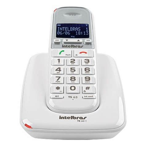 Telefone Sem Fio Com Identificador Ts V Ghz Branco Intelbras