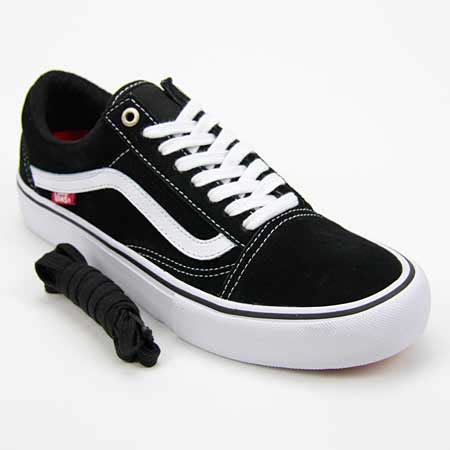 · top tip for how to lace vans old scool low if you have a pair of old skools, you may want to stop two eyelets from the top, this will allow your ankle more movement and is how most people lace up old skools and other shoes like. Vans Old Skool Pro Shoes, Black/ White/ Red in stock at SPoT Skate Shop