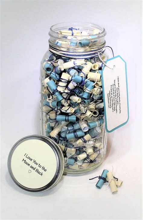 365 Days Love Notes Jar Message Filled 64 Oz Mason Jar Two Etsy
