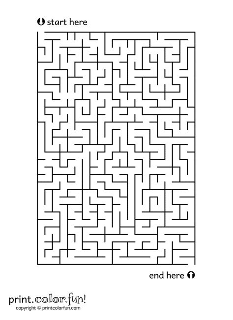 Thousands of printable coloring pages, for kids and adults! Medium-size maze coloring page - Print. Color. Fun!