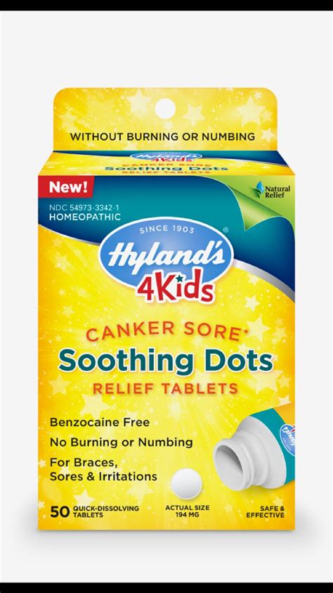 Hylands 4 Kids Canker Sore Healing Dots Canker Sore Cankers