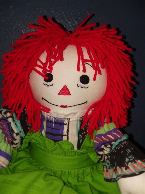 20 Classic Raggedy Ann Handmade Doll With Red Hair By Tspecialties