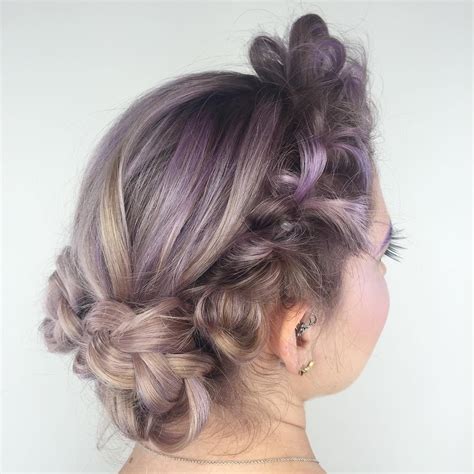 Chitabeseau Braided Updo Lavender Hair Color Capellistyle