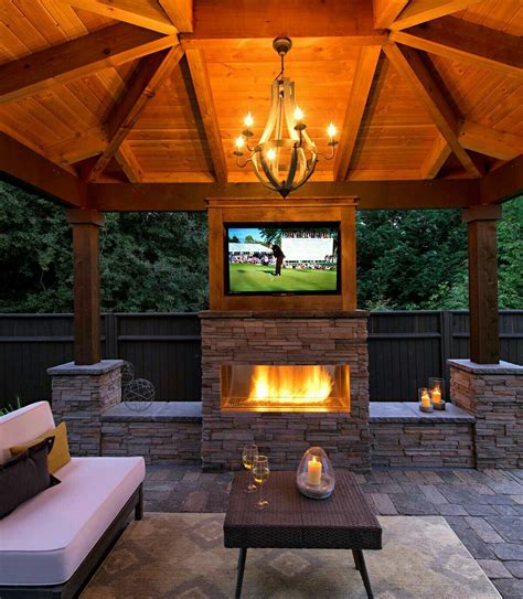 Pin By Melanie Ouk On Outdoor Living Spaces Backyard Fireplace
