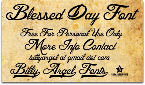 Blessed Day Font By Billy Argel Fontspace