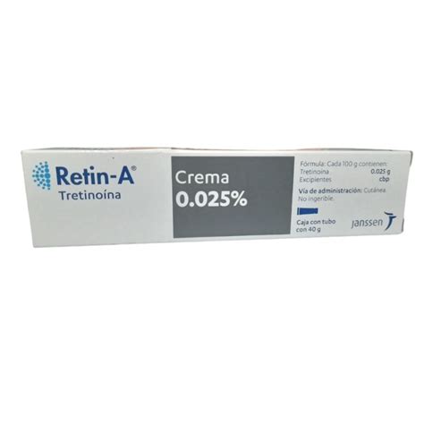 Retin A 0025 Crema 40g Mexipharmacy Farmacia Online En Mexico De
