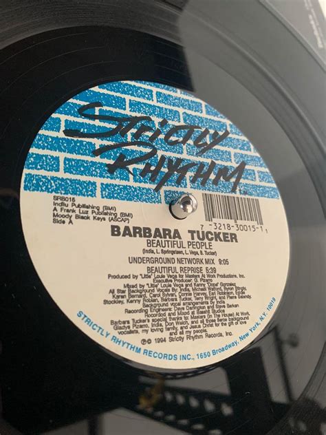 Rare Barbara Tucker Beautiful People Strictly Rhythm 1994