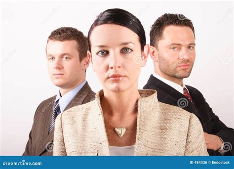 Three Persons Business Team 3 Stock Photo Image Of Adviser Caucasian
