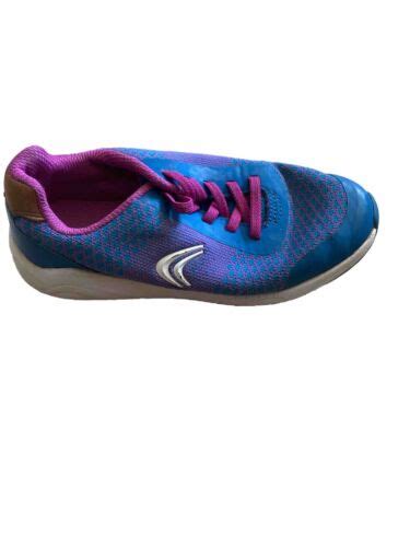 Girls Clarks Frisby Fun Blue Pink Trainers Size 12 5 Width H Ebay