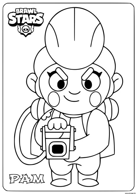 Follow supercell's terms of service. Coloriage Brawl Stars Pam dessin