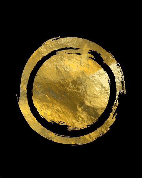 Abstract Artwork With Stunning Gold Circle Against A Black Background