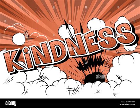 Kindness Vector Illustrated Comic Book Style Phrase Stock Vector