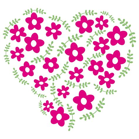 Writing Activities For Kindergart Heart With Flowers Svg Z7