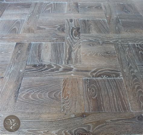Reclaimed Oak French Parquet Chantilly Brushed Fumed Lyed 03 French