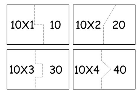 Pedagógiccos Quebra Cabeça Da Multiplicação Tabuada Do 9 E Do 10