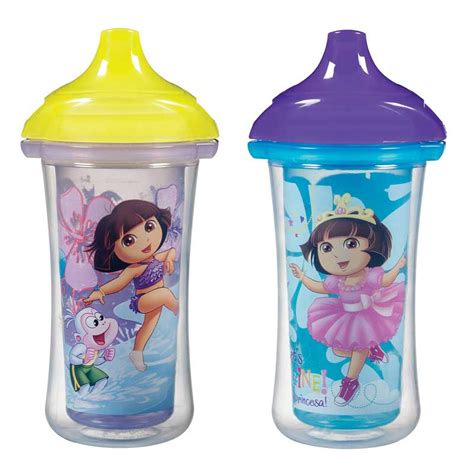Munchkin 2 Count Dora The Explorer Click Lock Insulated Sippy Cup 9