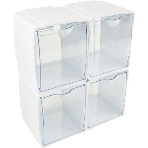 Deflecto Tilt Bin Interlocking Storage Organizer Rapid Supply