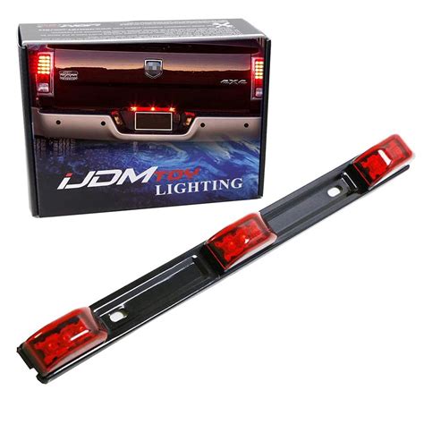 Buy Ijdmtoy Red Lens 3 Lamp Truck Rear Tailgate Or Trailer Led Light