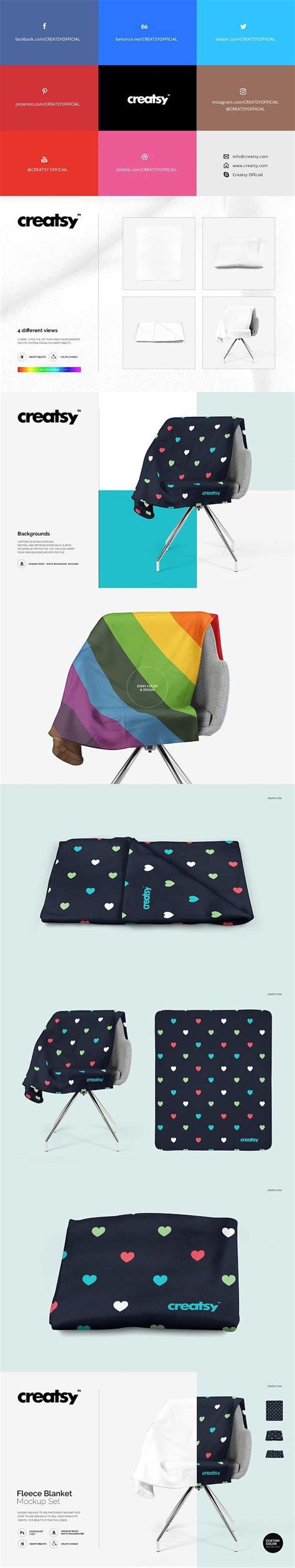 Download Fleece Blanket Mockup Set | Fleece blanket, Baby design, Blanket
