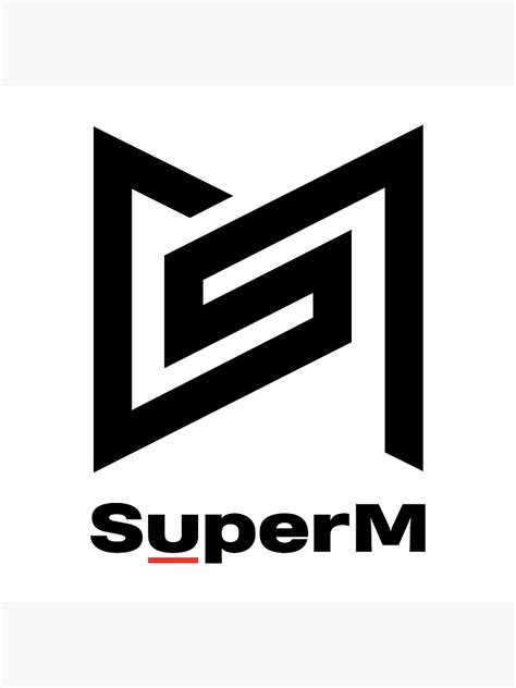 Super M Kpop Logo Poster By Streamboom Redbubble