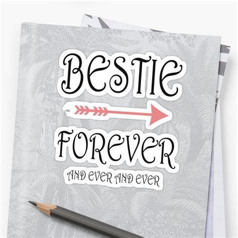 Bestie Forever Bff Best Friends Forever 1 Sticker By Mersenne Redbubble