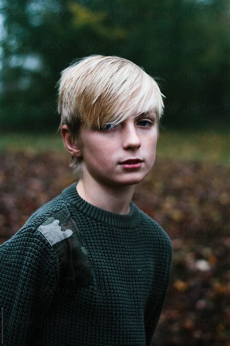 Portrait Of A Teenage Boy Outdoors By Stocksy Contributor Helen
