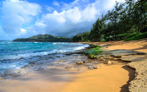 Haena Beach Kauai Hawaii Isl Desktop Background 598728
