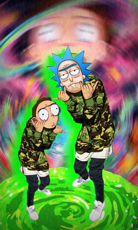 Shop thousands of high quality bath mats designed and sold by independent artists. Rick and Morty tripy wallpaper by Sgomez12 - 6c - Free on ...