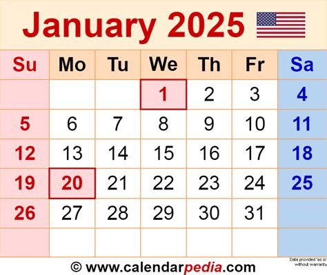 January Calendar Of Events 2025
