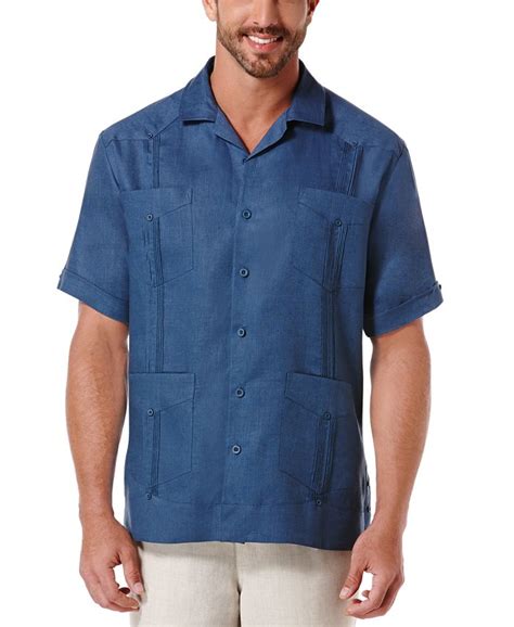 Cubavera Short Sleeve 4 Pocket 100 Linen Guayabera Shirt Macys