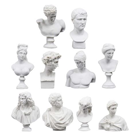 Buy Artibetter 10pcs Greek Bust Statues Mini Head Statue God Goddess