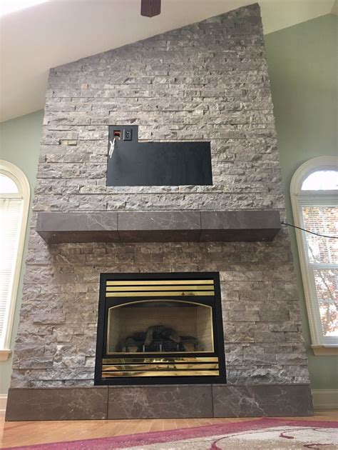 Update Your Old Fireplace With Ledger Stone Fireplace With Images