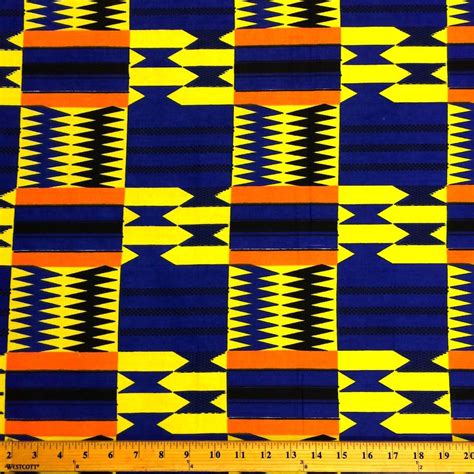 Kente African Print Fabric Cotton Wide Sold By The Yard