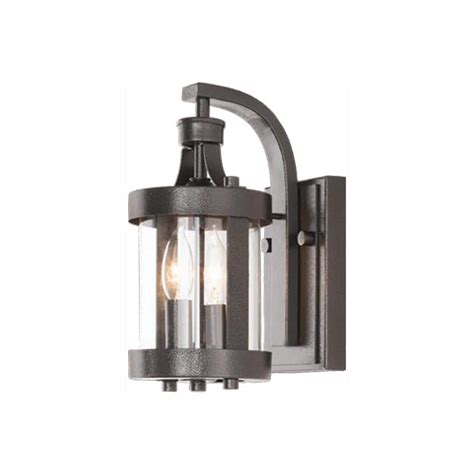 Home Decorators Collection Glastonbury Caged 12 In 2 Light Aged Iron