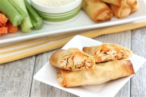 Healthy Baked Buffalo Chicken Egg Rolls Hungry Girl