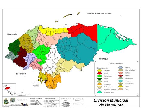 Mapa De Honduras Y Sus Municipios Printable Maps Online