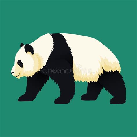 Gehen Des Groen Pandas Schwarzweiss Br Bedrohte Art Vektor Abbildung